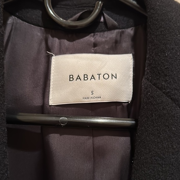 Aritzia Babaton Pea Wool Coat Black - Picture 3 of 7